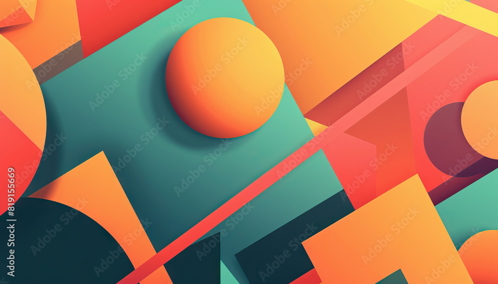 Aufkleber abstract background with dynamic geometric shapes - add a modern look with this abstract background 