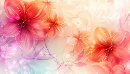 Obraz premium Abstract Background with Elegant Floral Patterns - Add a touch of sophistication with this abstract background featuring elegant floral patterns, perfect for creating a refined and classy look