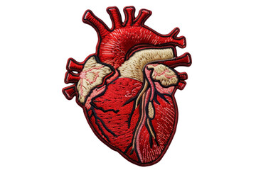 Detailed anatomical illustration of a human heart, showcasing intricate structures and vibrant colors. Perfect for educational or medical use.