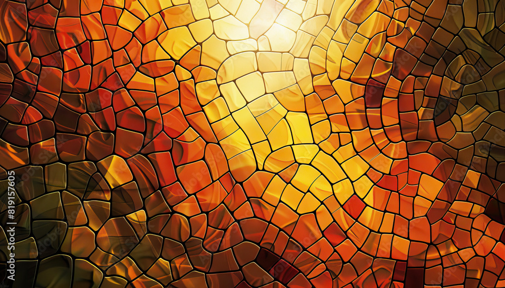 Aufkleber abstract digital artwork with mosaic pattern - add a unique look with this abstract digital artwork 