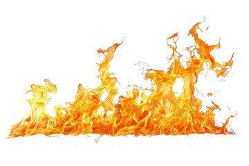 Obraz premium High-quality image of a realistic fire flame isolated on a transparent background. Perfect for design and creative projects.