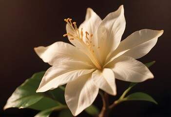 Fototapeta premium Jasmine flower closeup Realistic Light understand sun light significantly summer flower concept