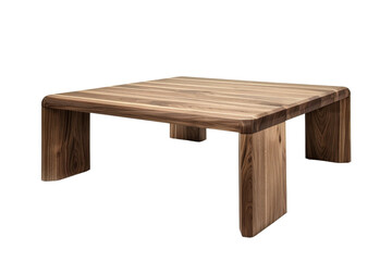 Modern wooden coffee table with a simple design and rich wood grain. Perfect for living room or office decor.