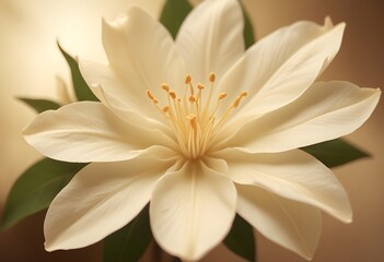 Fototapeta premium Jasmine flower closeup Realistic Light understand sun light significantly summer flower concept