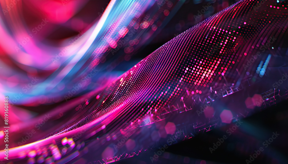 Aufkleber abstract digital artwork with holographic effect - add a futuristic touch with this abstract digital