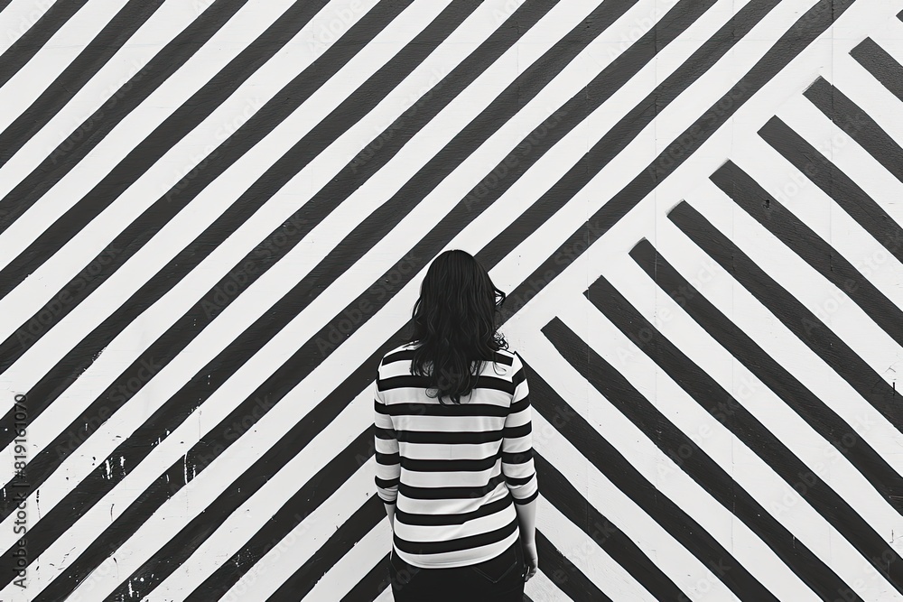 Aufkleber simple geometric pattern as a minimalist backdrop