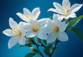 Jasmine flower closeup Realistic Light understand sun light significantly summer flower concept