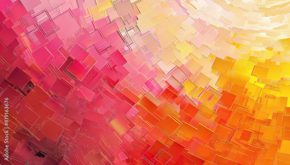 Aufkleber abstract digital artwork with pixelated effect - add a contemporary twist with this abstract digital