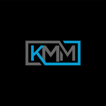 KMM letter logo design on BLACK background. KMM creative initials letter logo concept. KMM letter design.