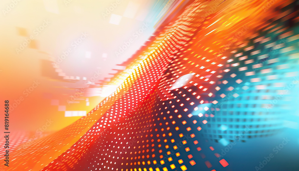 Aufkleber abstract digital artwork with pixelated effect - add a contemporary twist with this abstract digital