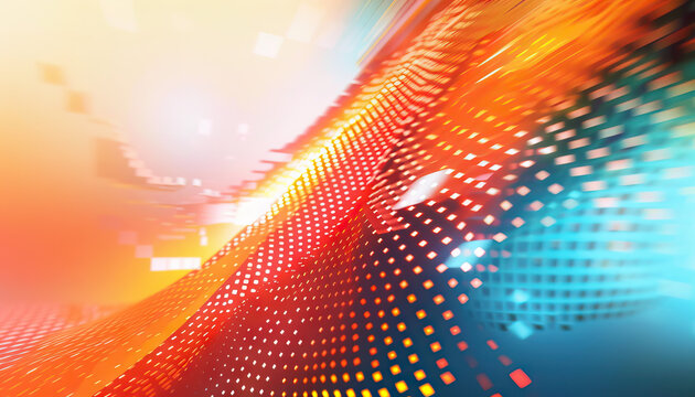 Abstract Digital Artwork with Pixelated Effect - Add a contemporary twist with this abstract digital artwork featuring a pixelated effect, perfect for creating a modern and edgy look