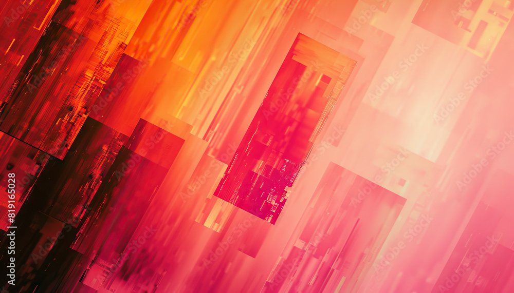 Aufkleber abstract digital artwork with pixelated effect - add a contemporary twist with this abstract digital