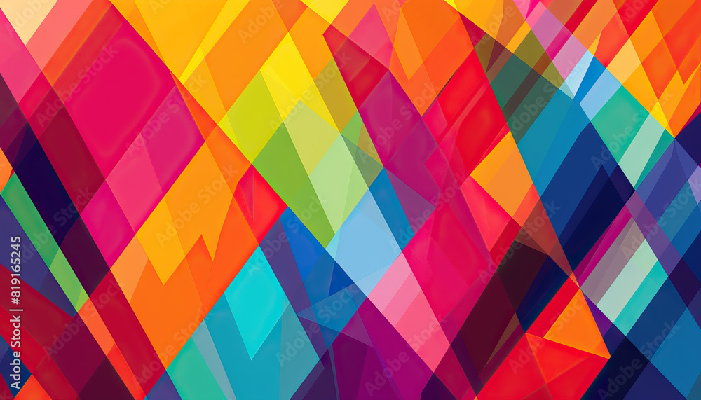 Aufkleber abstract background with colorful geometric patterns - add a playful element to your designs with th