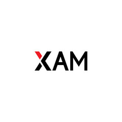 XAM letter logo design on WHITE background. XAM creative initials letter logo concept. XAM letter design.