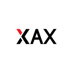 XAX letter logo design on WHITE background. XAX creative initials letter logo concept. XAX letter design.