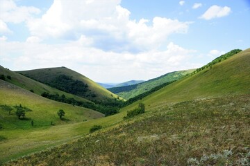 landscape with mountains and sky