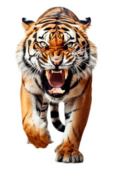 Obraz premium Tiger Image for Stickers, T-Shirt Print, Cap, Mug, Slippers, Mousepad, with Transparent Background PNG