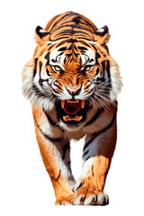 Obraz premium Tiger Image for Stickers, T-Shirt Print, Cap, Mug, Slippers, Mousepad, with Transparent Background PNG