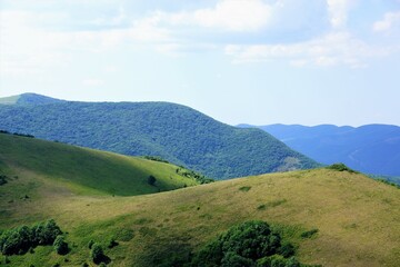 landscape with blue sky
