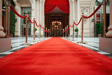 Showcase the glamour of a red carpet event, highlighting celebrity arrivals and fashion statements