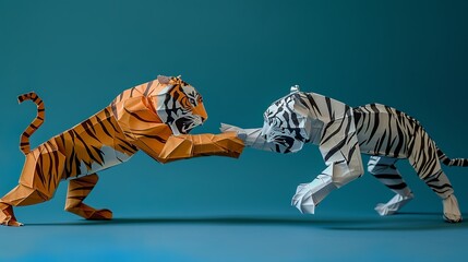 Intense Fight Between Paper Tigers