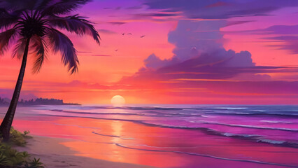 Tropical beach in Punta Cana, Dominican Republic.
