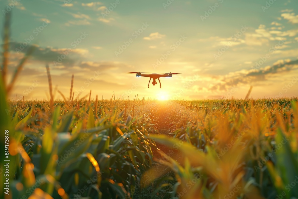 Poster technology in smart tulip field for smart farming using isometric agribusiness fields with drone tec