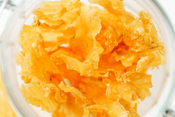 Fish maw on white background