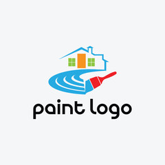 color building paint logo design vector