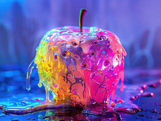An apple a day keeps the doctor away, especially if it's this psychedelic granny smith! - Powered by Adobe
