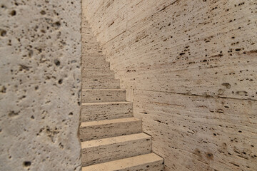 Spiraling Ascend: A Glimpse of Time-Worn Stairs in Yerevan, Armenia