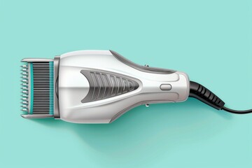A hair dryer with a convenient attached hair clipper, perfect for grooming at home
