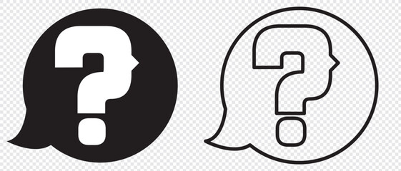 Question mark set of vector isolated icons. Help sign speech bubble. Chat question icon. Question concept. vector illustration . eps 10