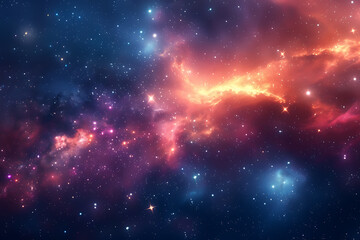 Fototapeta premium A mesmerizing view of a vibrant galaxy in deep space, full of stars and cosmic wonders