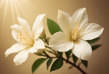 Obraz premium Jasmine flower closeup Realistic Light understand sun light significantly summer flower concept