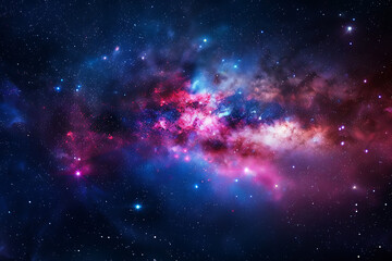 A mesmerizing view of a vibrant galaxy in deep space, full of stars and cosmic wonders