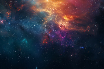 A mesmerizing view of a vibrant galaxy in deep space, full of stars and cosmic wonders