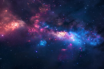 Fototapeta premium A mesmerizing view of a vibrant galaxy in deep space, full of stars and cosmic wonders