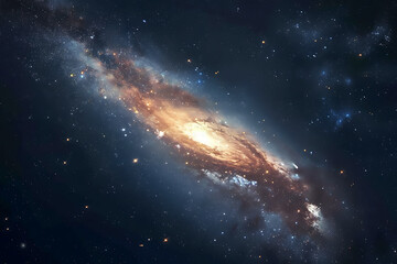 Fototapeta premium A mesmerizing view of a vibrant galaxy in deep space, full of stars and cosmic wonders