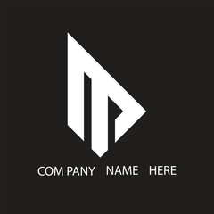 M letter logo design on Black background. M creative initials letter logo concept. M letter design.
