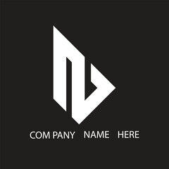 N letter logo design on Black background. N creative initials letter logo concept. N letter design.

