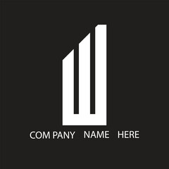 W letter logo design on Black background. W creative initials letter logo concept. W letter design.
