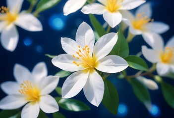 Obraz premium Jasmine flower closeup Realistic Light understand sun light significantly summer flower concept