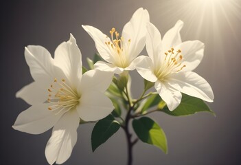 Fototapeta na wymiar Jasmine flower closeup Realistic Light understand sun light significantly summer flower concept