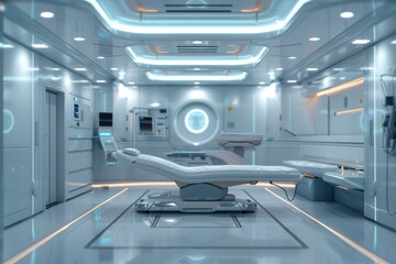 Obraz premium Futuristic Medical Consultation Technology created with Generative AI