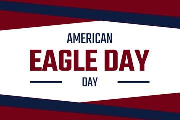 Fototapeta premium Each year on June 20th, National American Eagle Day honors our national symbol, raising awareness for protecting the Bald Eagle. illustration