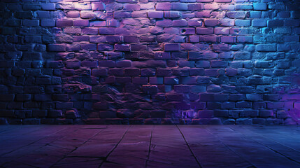 Brick wall texture pattern blue and purple background