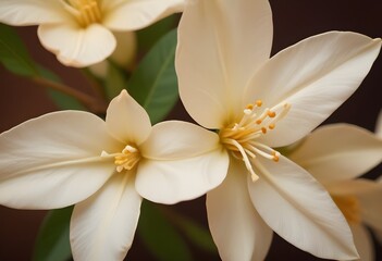 Fototapeta premium Jasmine flower closeup Realistic Light understand sun light significantly summer flower concept