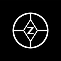  Z creative circle letter logo concept. Z letter design.