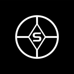  S creative circle letter logo concept. S letter design.